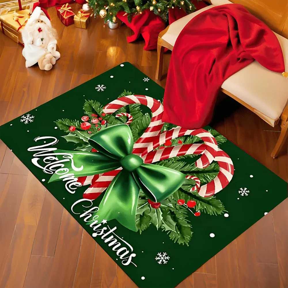 1pc Christmas Tree Green Door Mat Holiday indoor and outdoor rear front door welcome mat winter door matM251126
