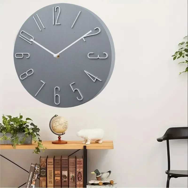 30cm Wall Clock Black Battery Operated Silent Non Ticking Simple Minimst Rose Gold Numbers Clock Decorative Home Wall Clocks C251126