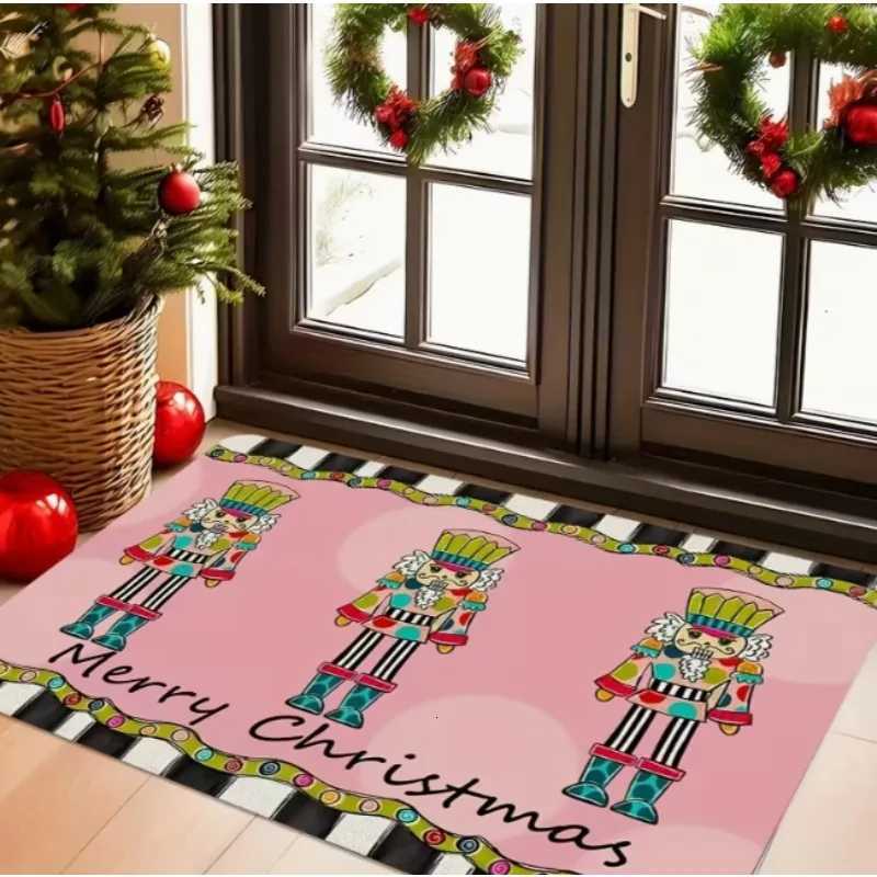 A Christmas Tree Door Mat Holiday Decoration Floor Mat Absorbent Floor Mat Seasonal Decoration of Household Entrance BathroomM251126