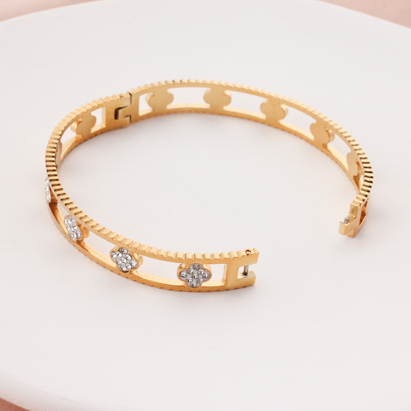 designer bracelet women luxury jewelry gold mens bracelet designer silver bracelet men love bracelet bangle bracelets Hollow-out buckle bracelet for w - view 5