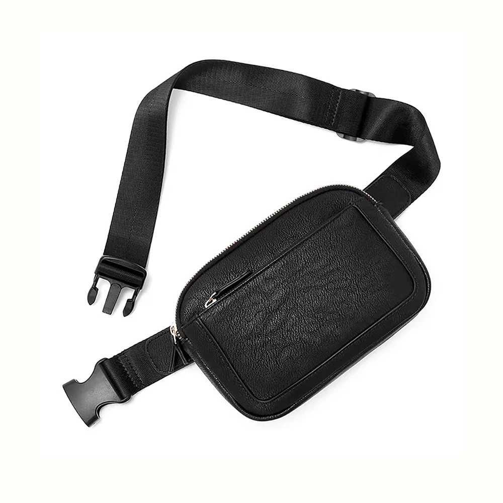 Fashionable outdoor sports waist bag Same gender design PU leather portable Single shoulder mobile phone change chest bagT251126