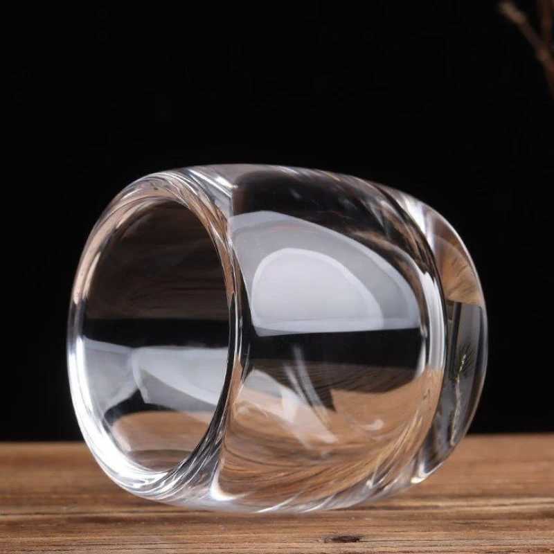 80ml Crystal Glass Tea Cup Thickened Wine Cup Transparent Master Cup Wholesale Cups Single Tea Set Glass Cups Gifts for Wedding C251126