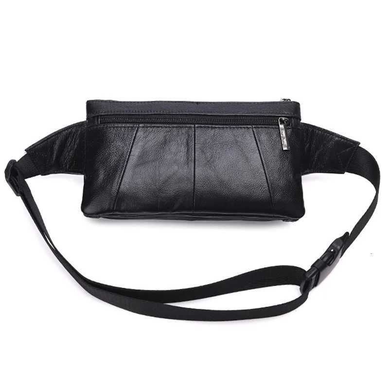 Men Waist Fanny Pack Belt Hip Bag Purse Genuine Leather Travel Fashion Real Cowhide Male Shoulder Sling Chest Cross body BagT251126