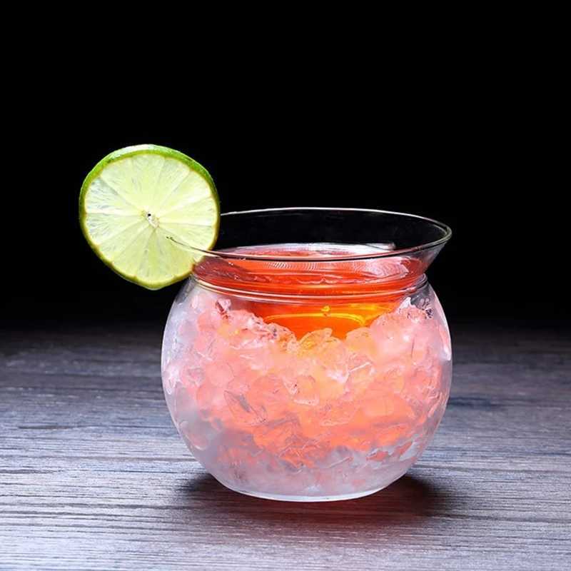 Martini Molecular Cocktail Cup Triangle With Base Beverage Glasses Creative Glass Ball Cup Party Drinking Ware Bar Accessories C251126
