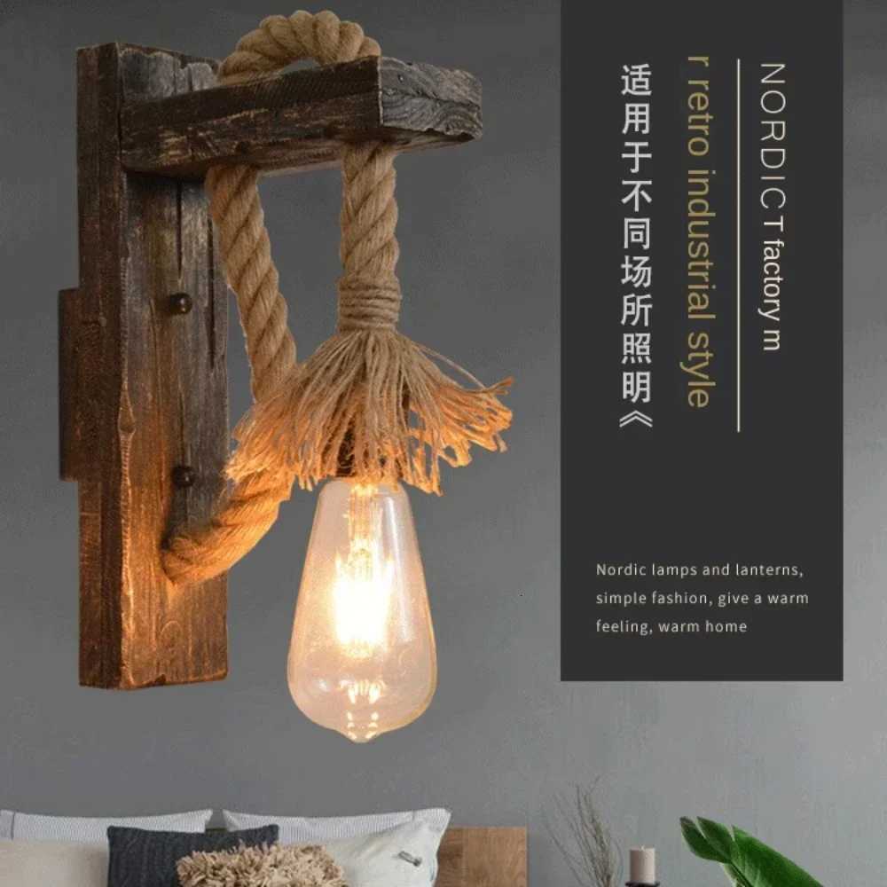 Industrial Wall Sconce Vintage Metal Wood Light Rustic Farmhouse Black Wall Lamp for Dining Room Bedroom Indoor M251126