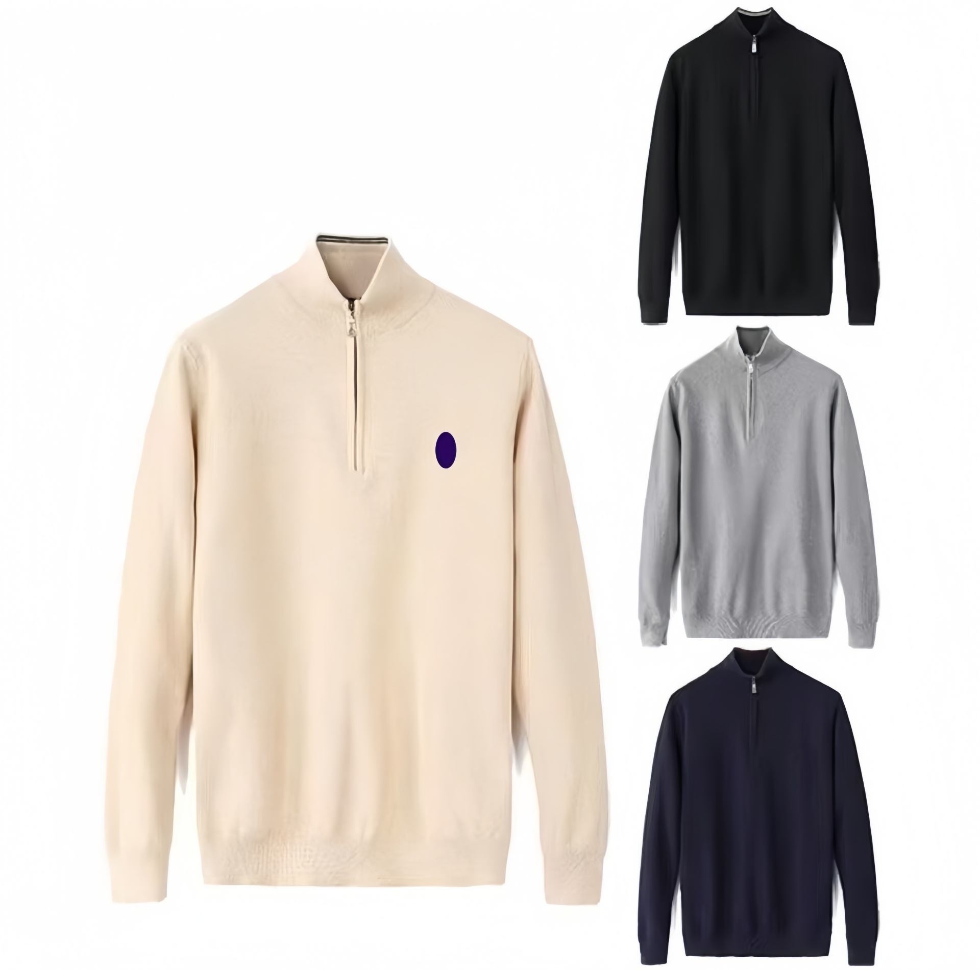 Polo Sweater Men Qu… - image