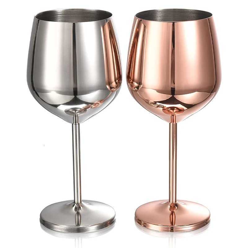 304 Stainless Steel Cocktail Glass 2PCS Champagne Goblet Wine Cup Set Durable Sturdy Mental Rose Gold Red WIne Drinking Cup C251126