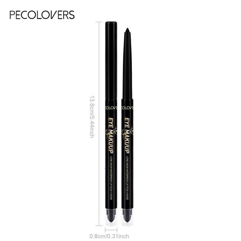 Dual-ended Black Gel Eyeliner Pencil Waterproof Long-lasting Easy To Apply Soft Cotton Head Eyeliner Pen Smooth Eyeliner PenT251126