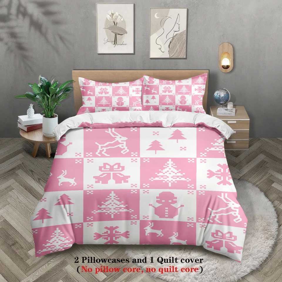Christmas Christmas Bedding Set 3D Printed Duvet Cover Set Soft Single Twin Size Home Decor Birthday Gift For Kids Christmas Gift Bedroom Y251126