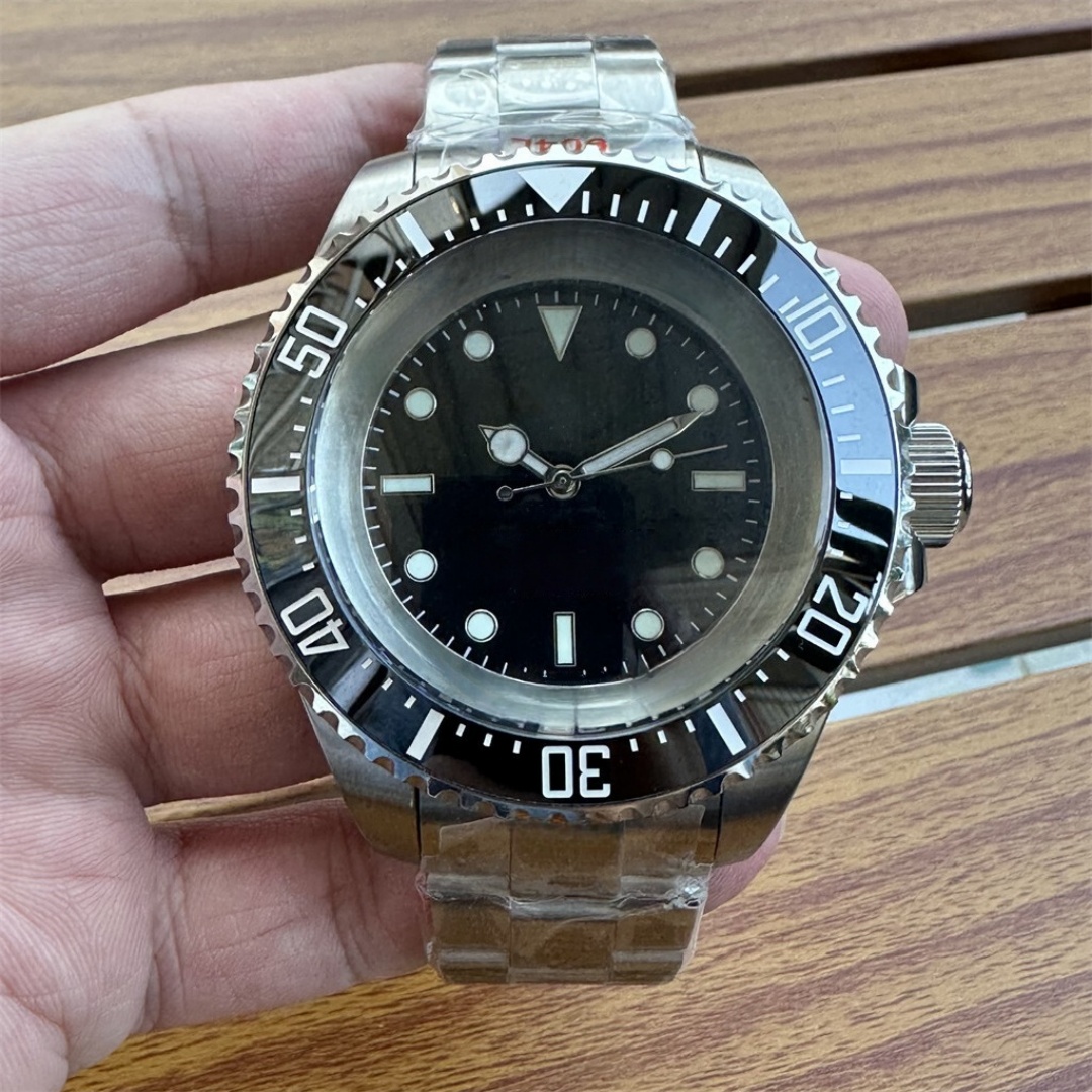 Mens New Large Dial 52MM Stainless Steel Luxury Movement Ceramic Automatic Mechanical Super Bright Men Classic Fashion Watch