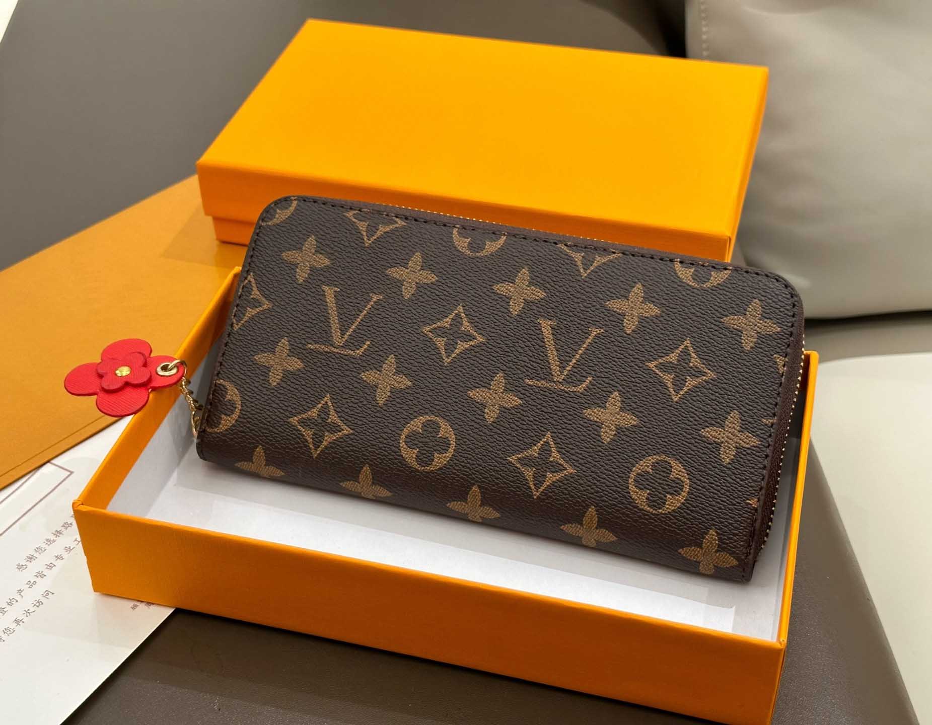 5A Designer Zipper leather Wallets Pocket wallets long single zipper Classic Letters coin purse card holder plaid s mens designers women wallet