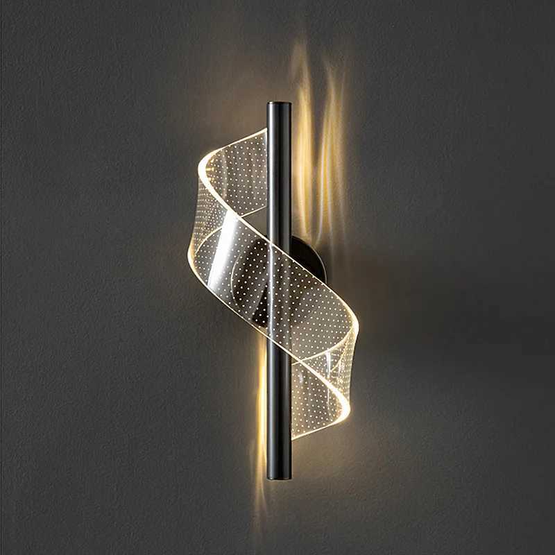 Nordic LED Wall Lamp Indoor Lighting For Bedroom Bedside Parlor Background Wall Light Modern Indoor Decoration Sconces M251126