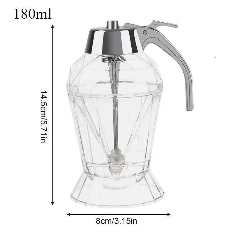 Upgrade Juice Syrup Cup Squeeze Bottle Storage Pot Stand Holder Bee Drip Dispenser Kettle Honey Jar Container Kitchen Accessorie Y251126