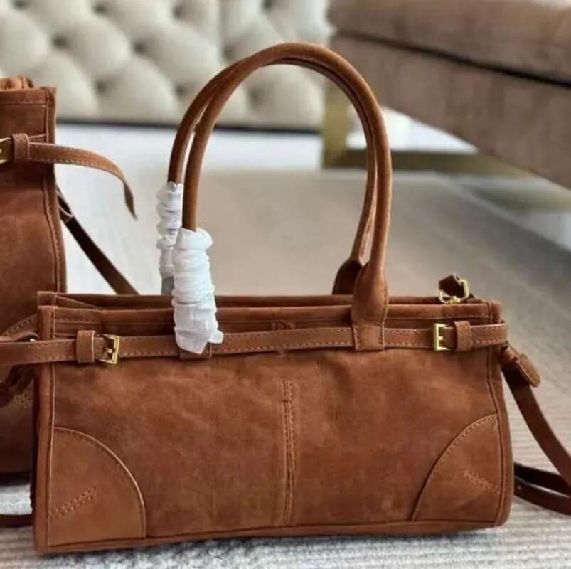 Womens Suede Brown Shoulder Bag Designer Totes Bag Soft Luxury Bag Leather Designer Handbag Casual Mens Large Capacity Crossbody Bag Women Purse