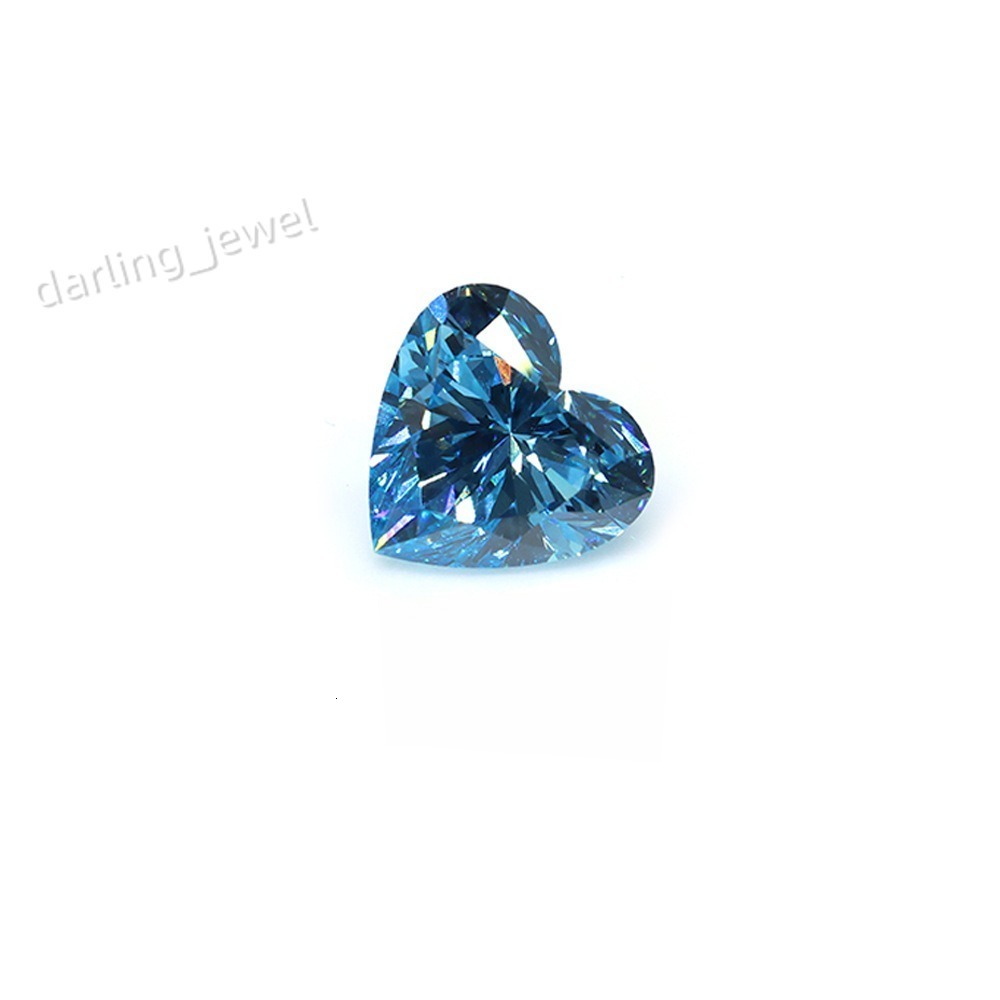 Quality Assurance IGI HPHT Certified Fancy Blue Heart Precision Cut 2ct Loose Lab Diamonds
