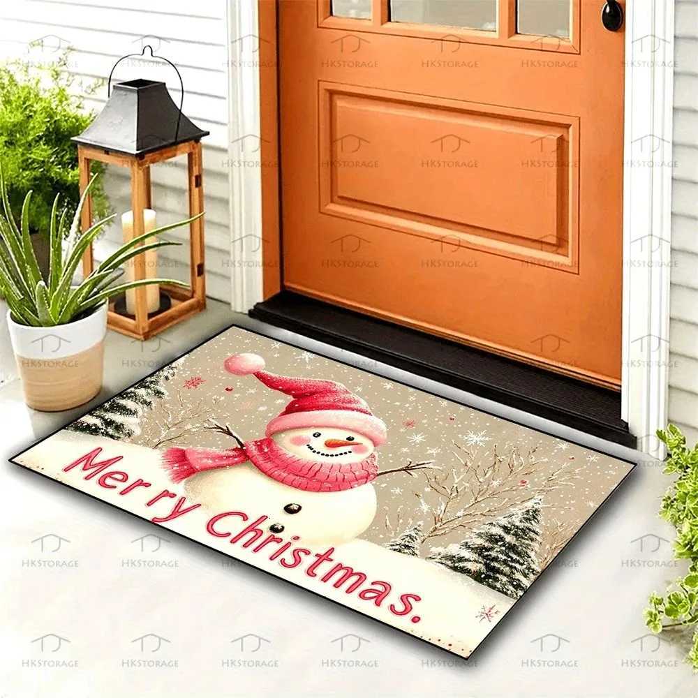 1pc Welcome to Christmas at Home Holiday indoor and outdoor rear front door welcome mat winter door matM251126