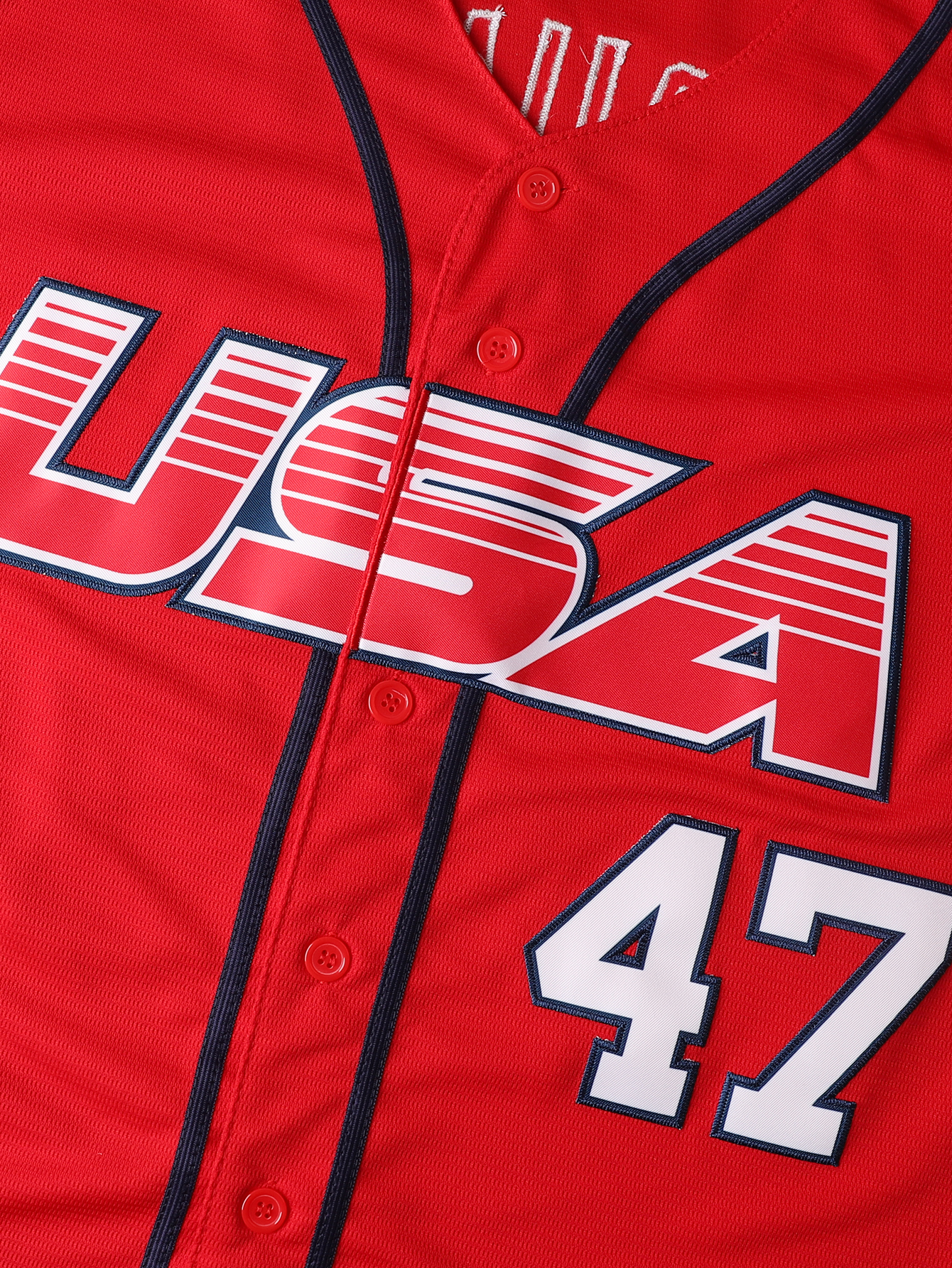 Men's Number 47 TRUMP Embroidery Pinstripe Baseball Jersey, Athletic Style, V-neck Sports Shirt For Casual Wear