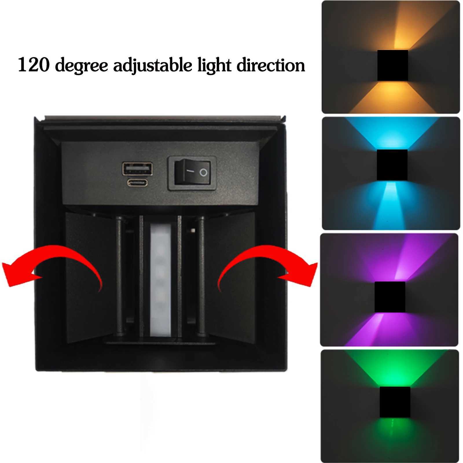 6W Charging Remote Control Wall Lamp With Adjustable Brightness And Wiring Free 16 Colors For Indoor Holiday Atmosphere Lighting M251126