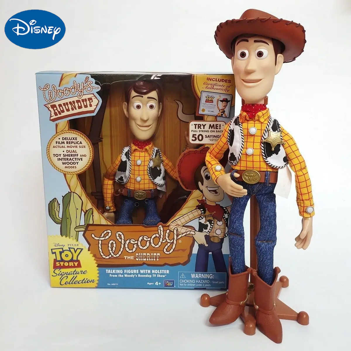 Disney Hot 40cm Pixar Toy Story Woody Action Figures English Movie Sound Character Doll Cloth Cowboy Birthday Gift For Children H251126