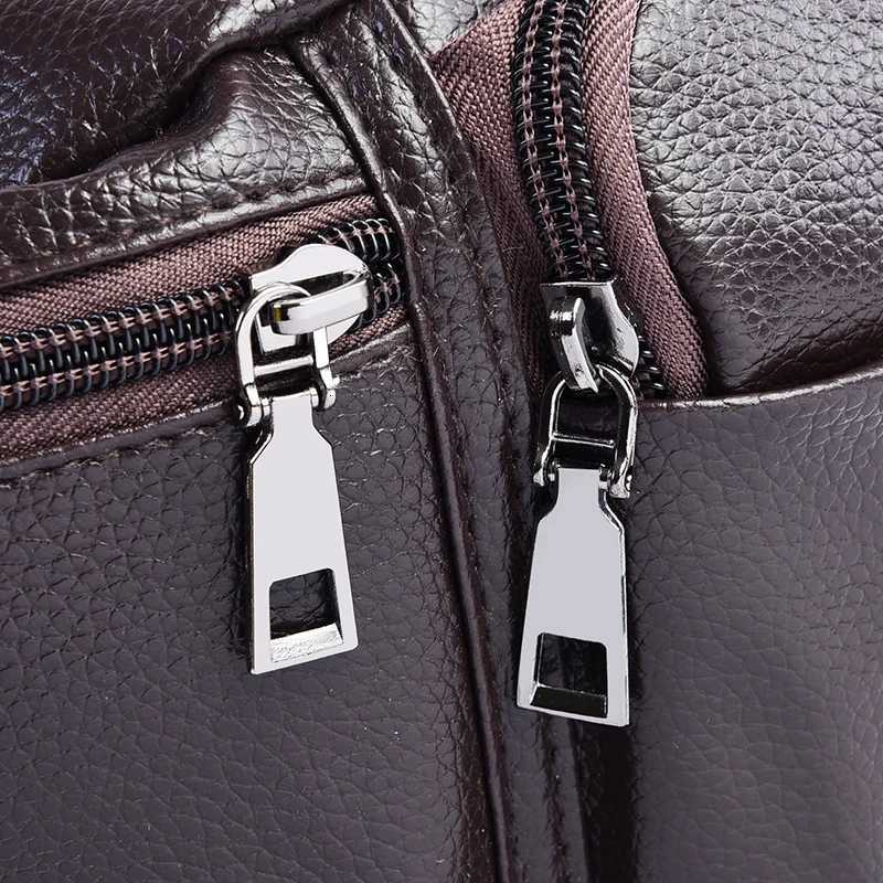 Mens Leather Waist Bag - Retro Fanny Pack Sling Chest Bum Bag Crossbody Hip Belt Casual Fashion Durable StylishT251126