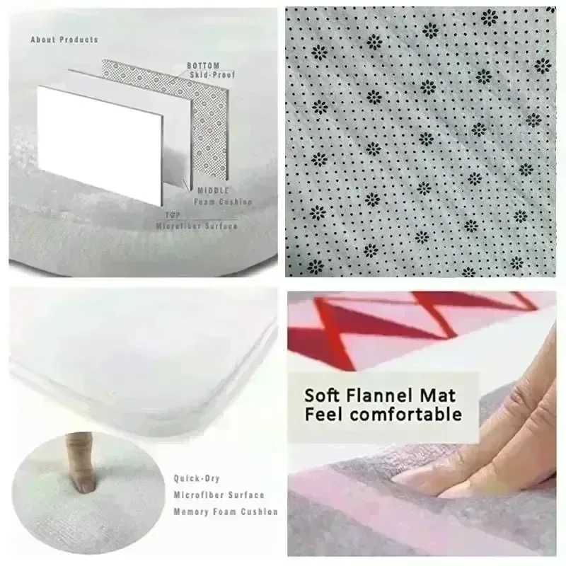 Color Plaid Advanced Feeling Carpet Living Room Sofa Bedroom Bedside Study Entrance Mat Non-slip Home Decor Fashion RugM251126