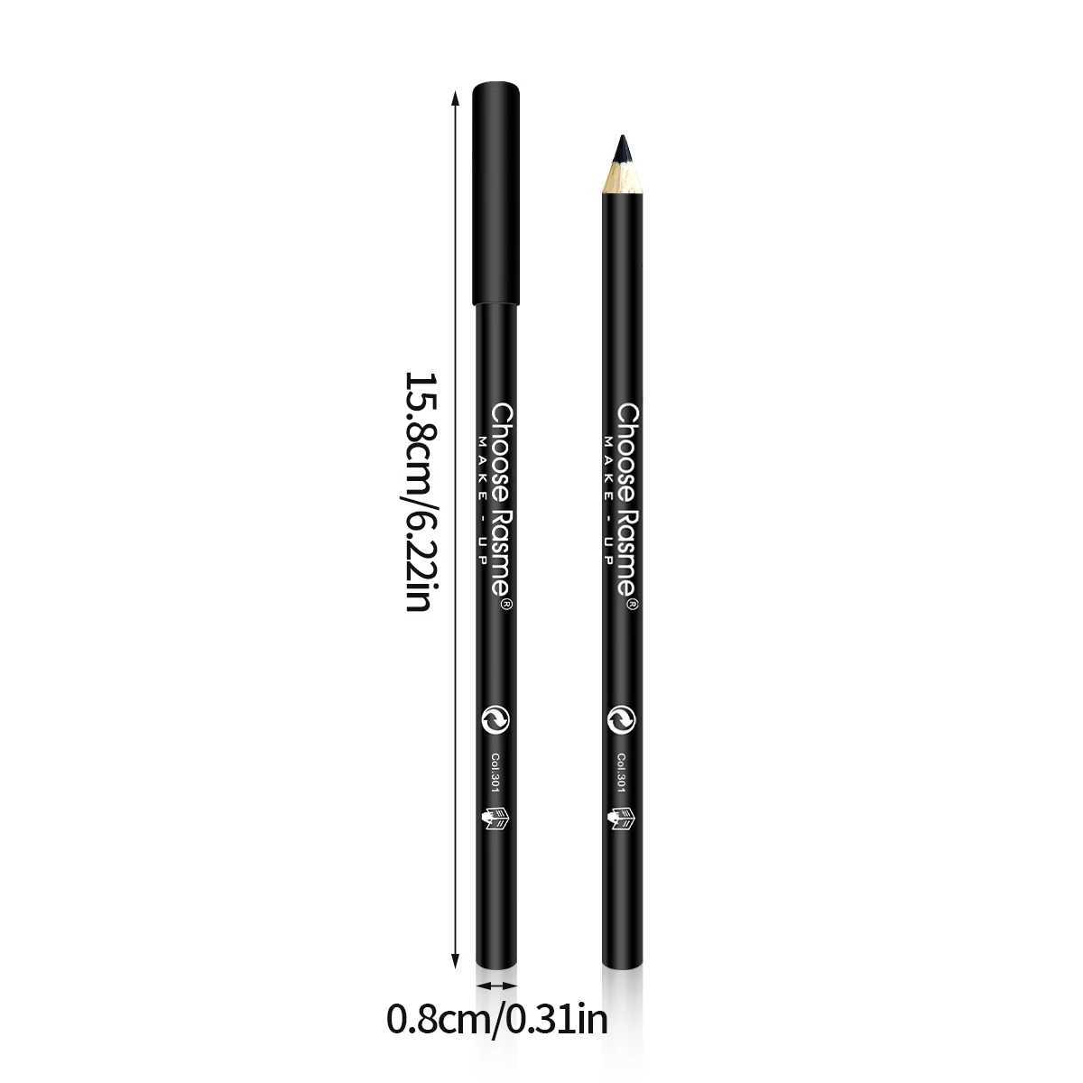 12pcs Waterproof Black Eyeliner Pencils-Smudge-Proof Long-Lasting Beginner-Friendly Eye Makeup T251126