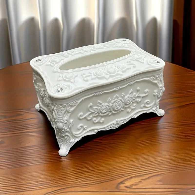 Simple European Tissue Box Small Napkin Extraction Box Restaurant Bathroom Office Desktop Plastic Extraction Paper Storage Y251126