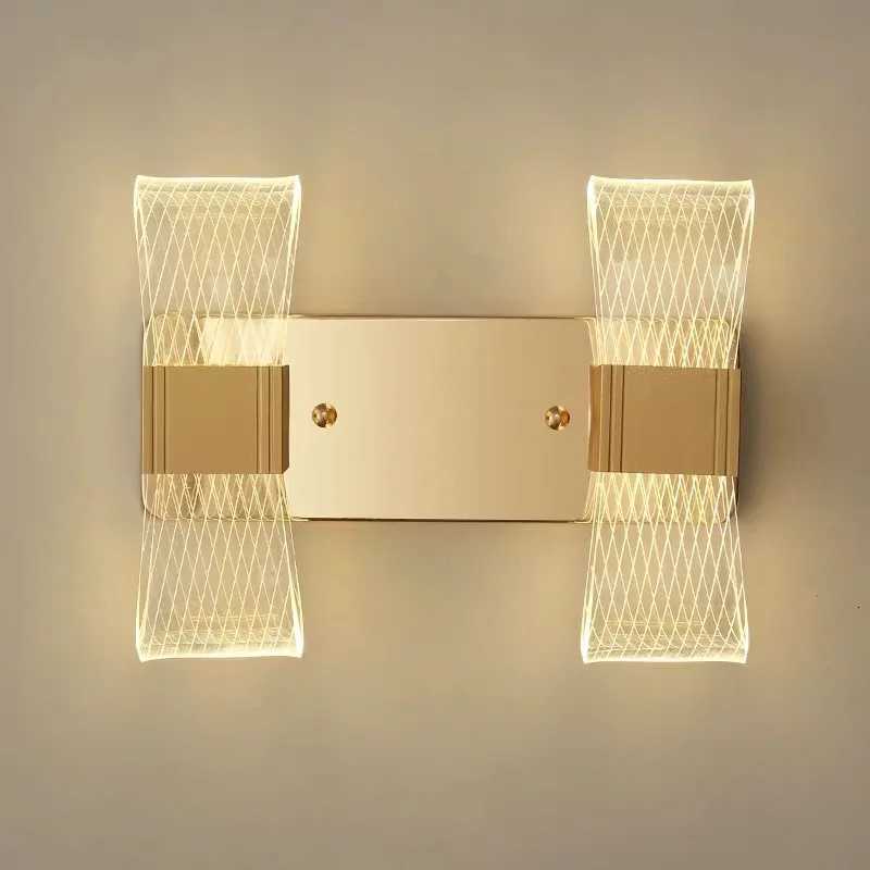 Modern LED Wall Lamp Gold Nordic Style Sconce Lighting Fixture Corridor Dining Living Bathroom Acrylic Indoor Home Decor Light M251126