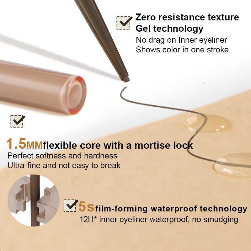 Judydoll Ultrafine Eyeliner Gel Pencil Fine Lining for Inner Outer Eyes Waterproof Sweat-Proof Long-Lasting Unique GiftT251126
