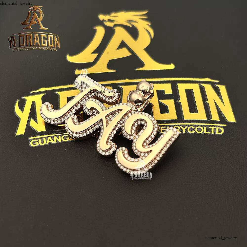 Manufacture Premium Gold-Plated Jewelry Waterproof D Color VVS Moissanite Name Letter Pendant