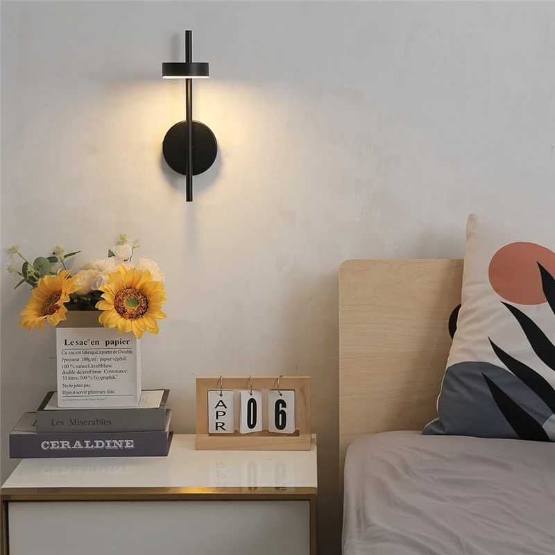 Minimalism LED Wall Lamp Nordic Rotation Adjustable Metal Wall Lights Bedroom Living Room Aisle Study Reading Lighting Fixtures M251126