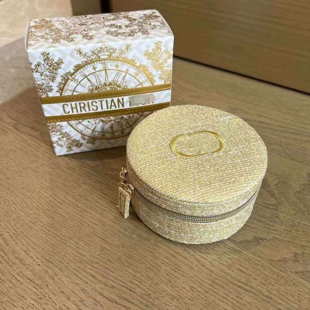 Christmas limited gift gold makeup bag storage bag