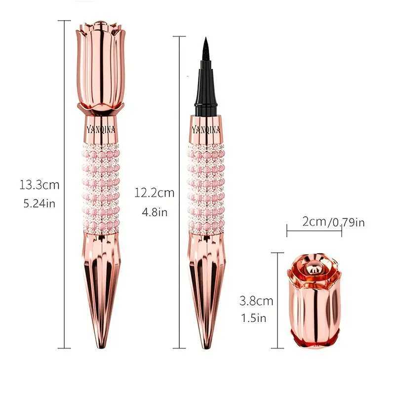 Precision Black Liquid EyelinerEyeliner with RhinestonesLong-Lasting Waterproof and Sweat-ProofQuick-Dry Eyeliner Eye MakeupT251126
