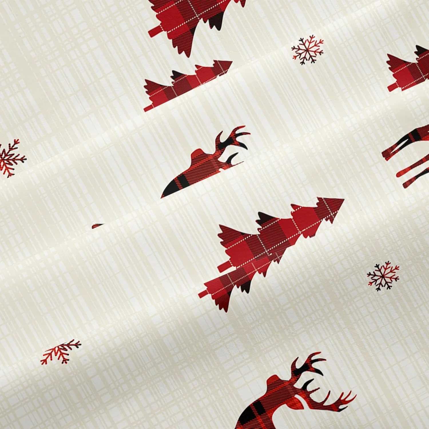 Christmas Christmas Duvet Cover Holiday Bedding Set Reversible Red Reindeer Christmas Tree Buffalo Check Plaid Duvet Cover Xmas Gifts Y251126