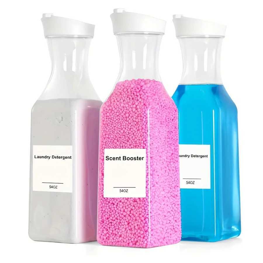 2/ 3 Pack 54 OZ Liquid Laundry Detergent Dispenser Plastic Laundry Detergent Container for Organizing Fabric Softener Y251126