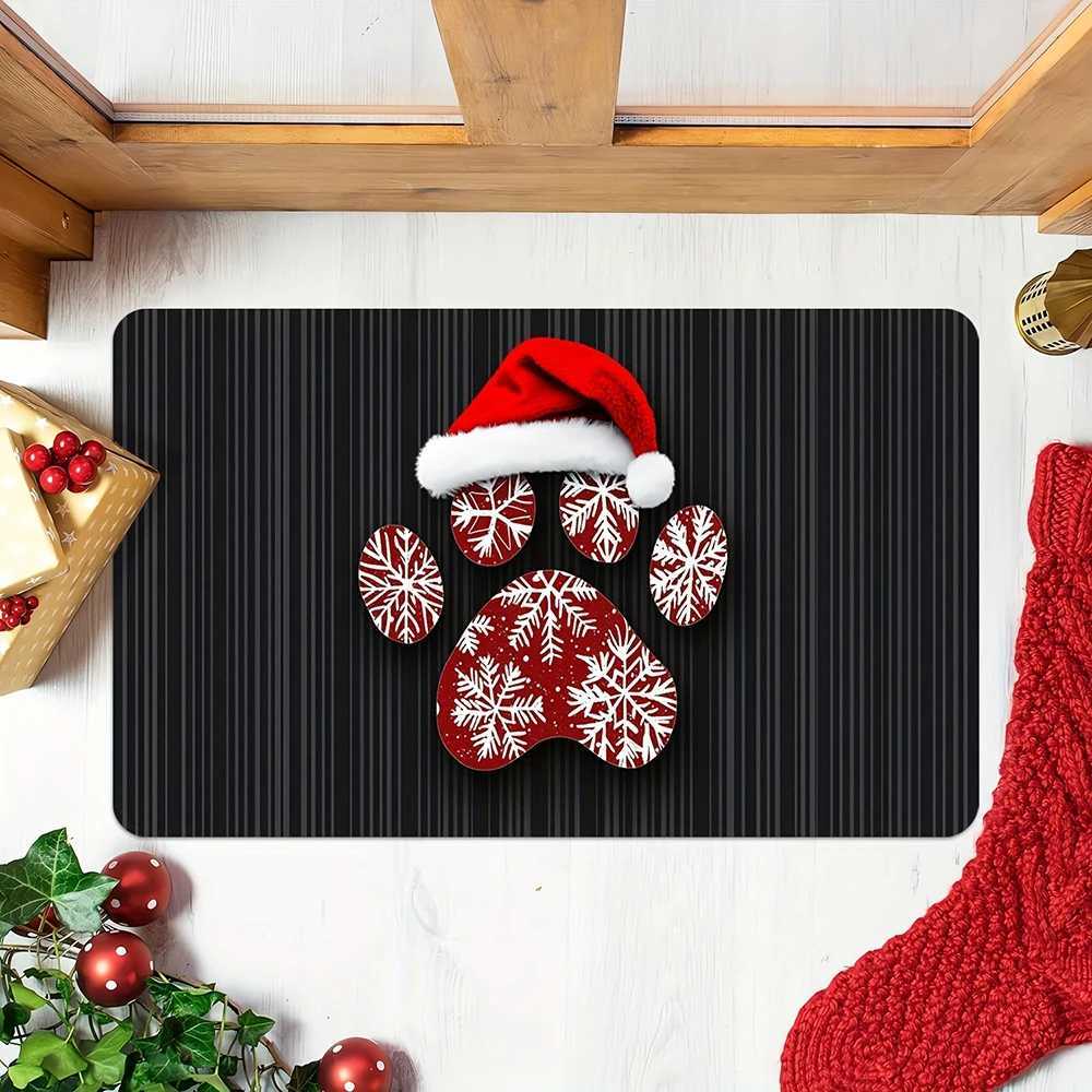 1pc Christmas Tree Green Door Mat Holiday indoor and outdoor rear front door welcome mat winter door matM251126