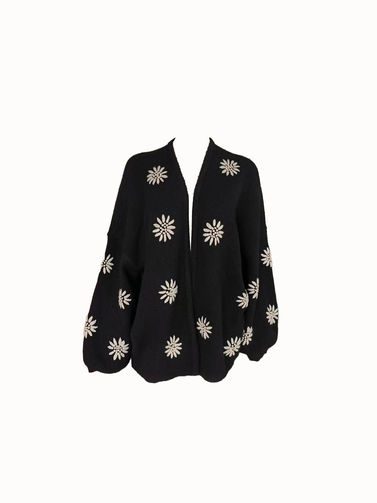 Stylish Knitted Ladies' Pullover with Intricate Stitching