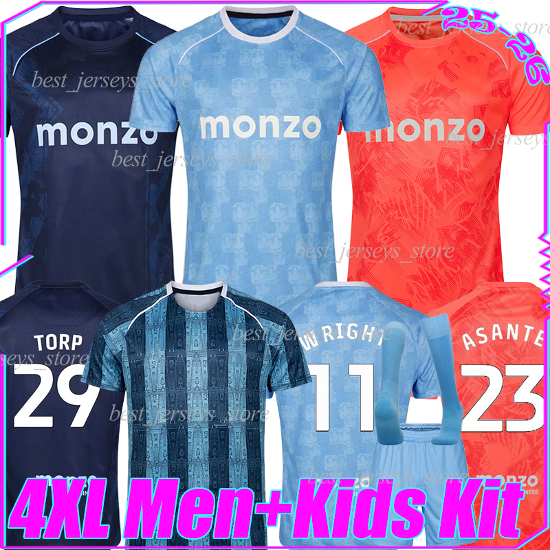 4XL 25/26 Coventry ASANTE soccer jerseys city WRIGHT RUDONI MASON-CLARK SIMMS THOMAS GRIMES ALLEN SAKAMOTO VAN EWIJK KITCHING men kids Kits sock sets football shirts