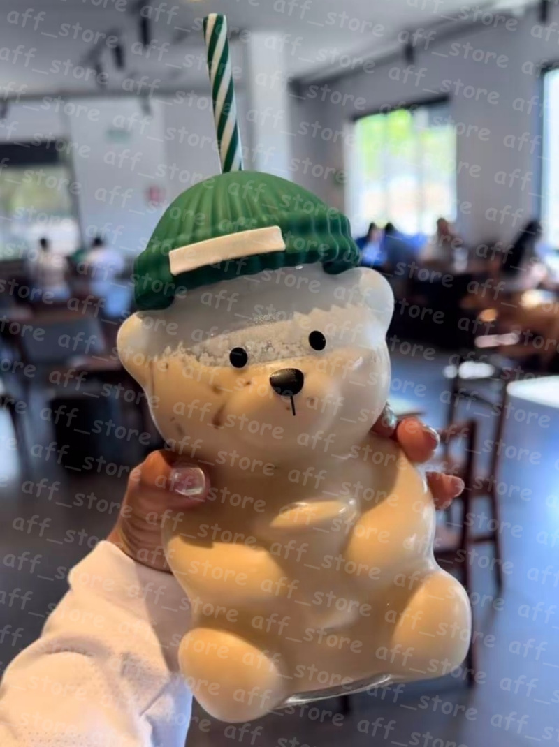 20oz Transparent Glass Cup With Straw and Hat Ideal for Iced Coffee /Cold Drinks Nice Xmas Gift