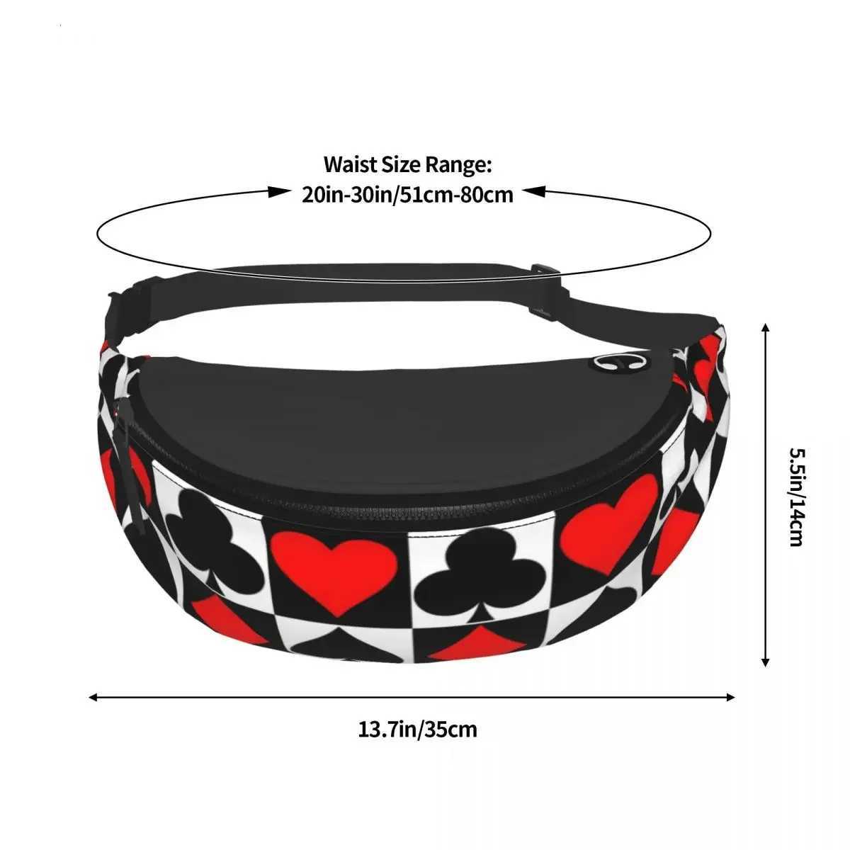 poker Cards Waist Bag Playing Cards Unisex Travel Waist Pack Picture Polyester BagT251126