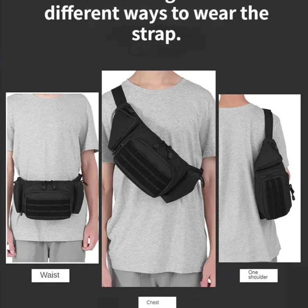 Tactical Waist Pack Outdoor Hiking Waist Bag Running Sports Functional Bag Cycling Bag Bum Bag Multi-functional Tool ShoulderT251126
