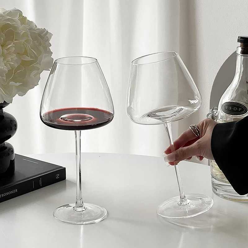 European-style Large-Bellied Burgundy Red Wine Glass Luxury And High-end Feel Home Crystal Glass Stemmed Wine Glass C251126