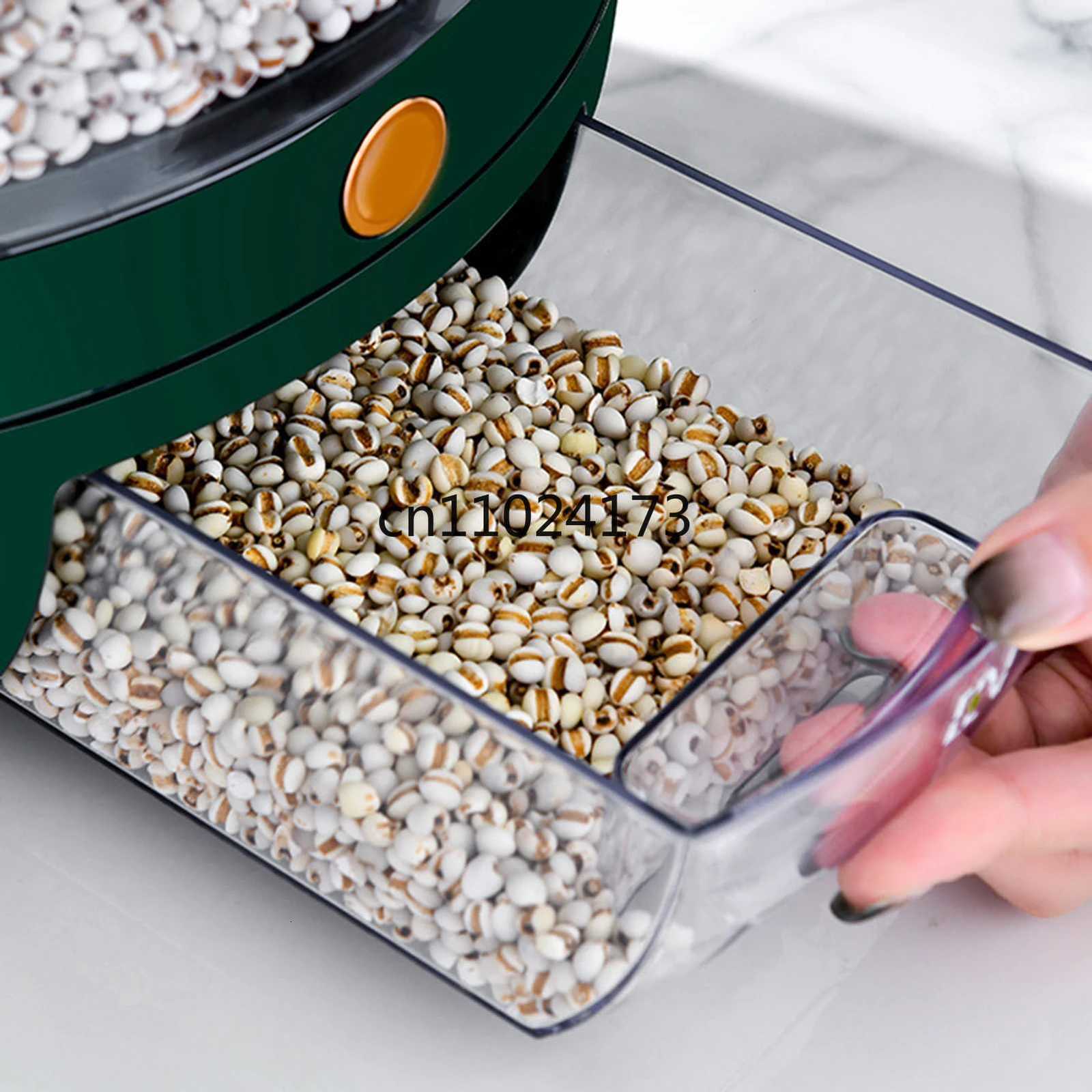 Storage Holder Large Capacity One Button Opening Rotating Good Seng Food Grade Storage Detailed Division Design Grain Jar Y251126