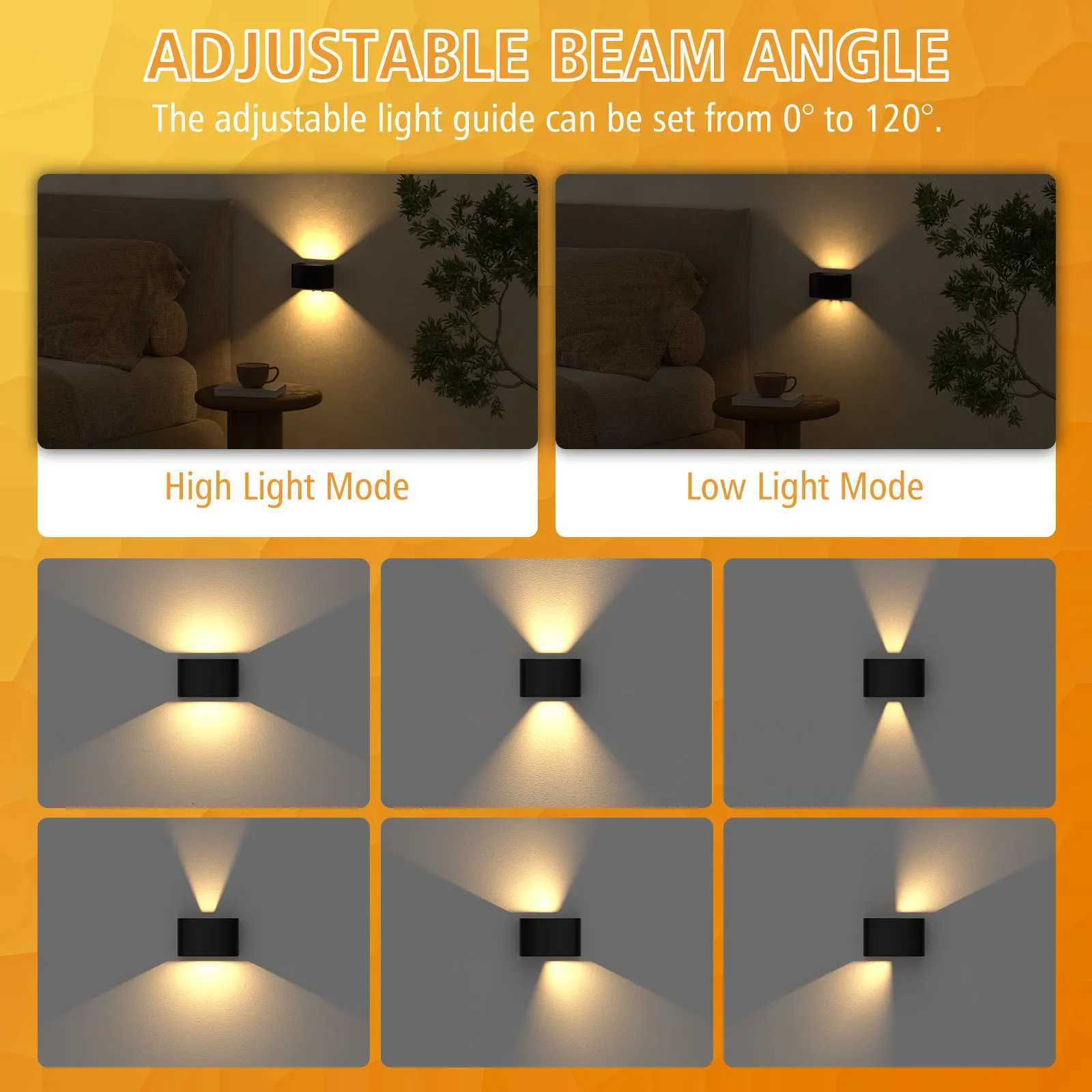 Rechargeable Up And Down Indoor Wall Lamp With Motion Sensor Warm White LED Wireless Wall Lamp With Remote Control M251126