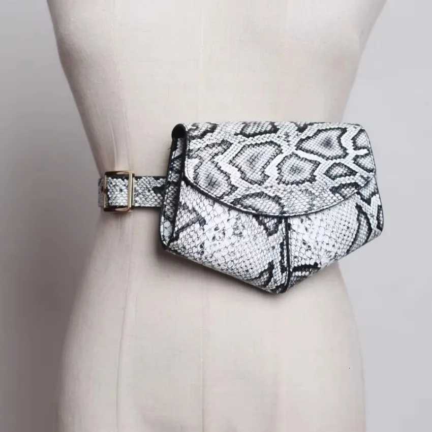 New Fashionable Small Waist Bag Versatile Women Delicate Snake Skin Decorative Saddle Fashionable Sweater Belt TrendyT251126