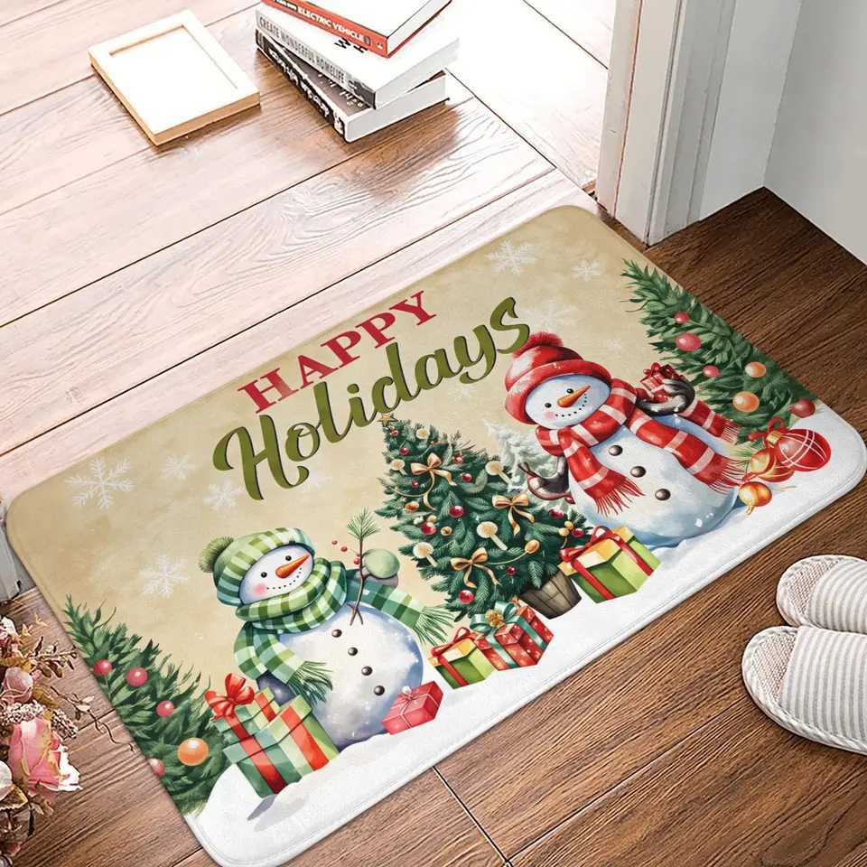 Happy Holidays New Year 2026 Floor Door Kitchen Bathroom Mat Anti-Slip Outdoor Doormat Living Room Entrance Carpet RugM251126