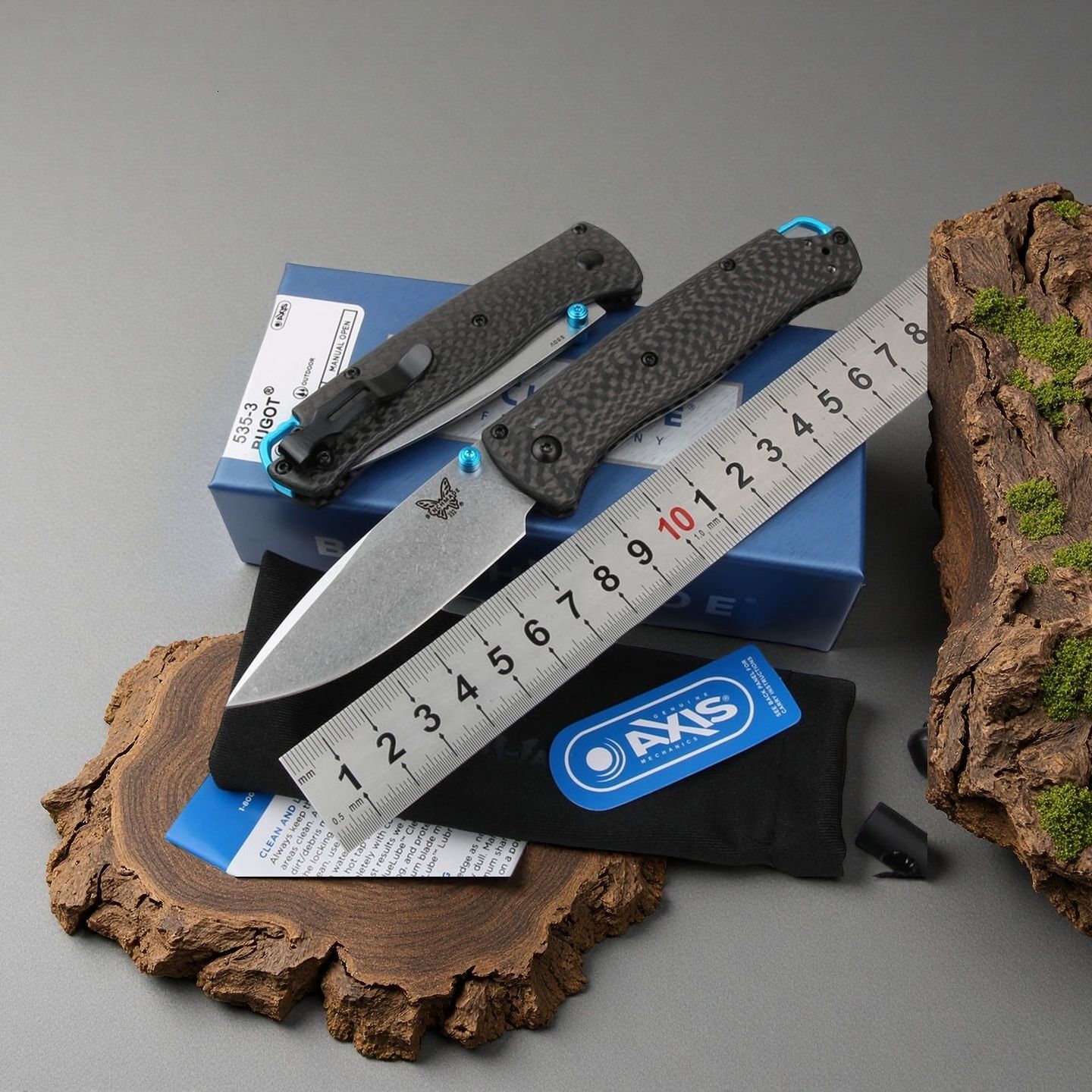 BM 535/533-3 Bugout Drop-point Blade Carbon Fiber Handle AXiS Lock Pocket Knife Tactical Folding Knives Outdoor Camping Survival