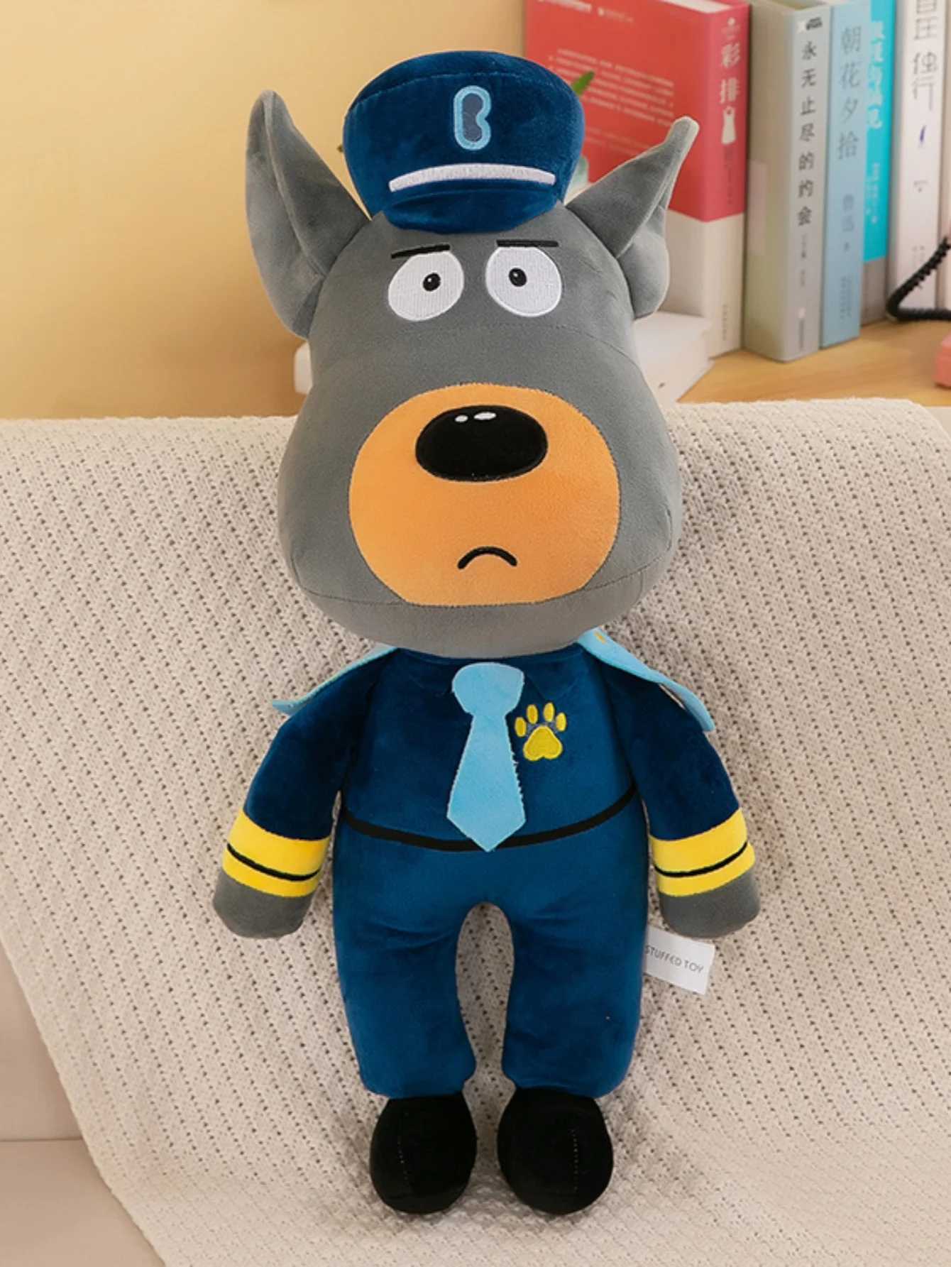 Baby Labrador sheriff plush toy doll children sleep with cute cartoon soothing plush toys birthday cute female pillow sheriff doT251126