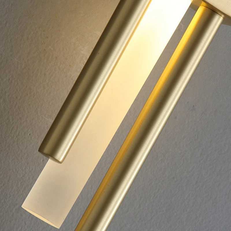 Modern LED Wall Light Wall Lamps Black And Bronze Brass Gold Metal Acrylic Pipe LED Sconce for Living Room Hotel House Bedroom M251126