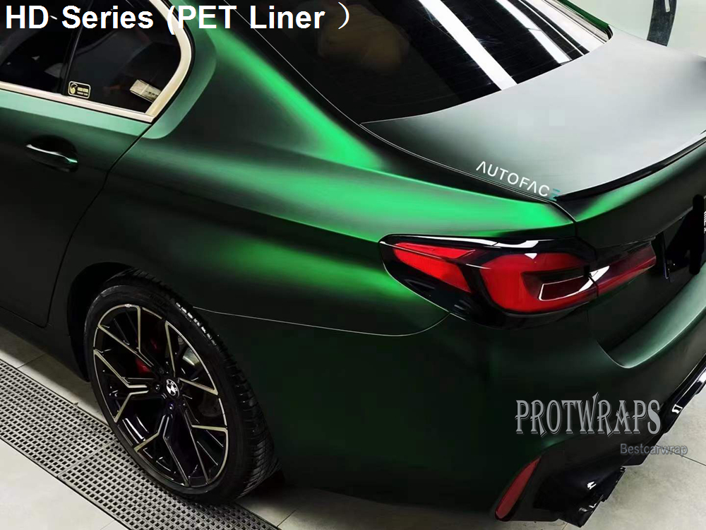 Premium PET HD Phantom Venom Green Satin Chrome Vinyl Wrap Sticker Whole Car Covering Film Foil Air Release 1.52*18m 5x59ft